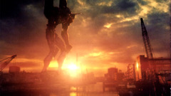 Black dark mecha neon