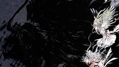 Black dark owl white light Manga 1024 alichino