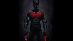 Black dark red Batman Men weapons Batman Beyond suit dc comics 