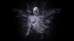 Black dark woman abstract 3d digital art dark art