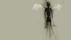 Black demon abstract winged