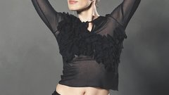 Black dress makeup girl