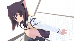 Black eyes earphones Anime