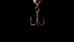 Black fish black background hook