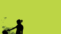 Black grreen vector girl