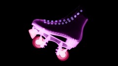 Black minimalistic rollerskates