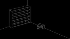 Black minimalistic room desks