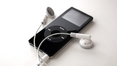 Black Music ipod earphones mp3 player