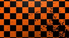 Black orange patterns checkerboard
