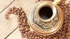 Black pattern coffee food fruits turk mokka