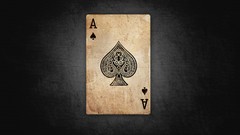 Black playing cards ace