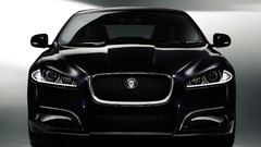 Black purple cars front view vehicles Jaguar XF British cars