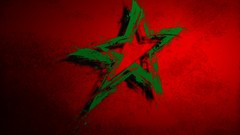 Black red Green Flags shadows morocco Photo manipulation 