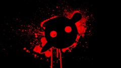 Black red Music simple knife party electronic music