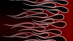 Black red Sideways flames