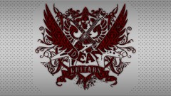 Black red Steel symbol floral guitars Dean Eyefinity Surround