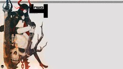 black rock shooter Black Gold Saw anime girls Anime skull horns
