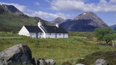 Black Scotland cottage rocks