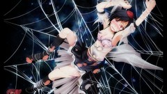 Black Shoes blood red eyes clothes blush anime girls bondage 