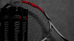 Black tennis us open Wilson tennis balls tennis racquets