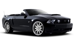 Black tuning cars wheels Mustang Huntington