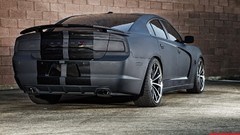 Black wheels back matte vossen dodge charger
