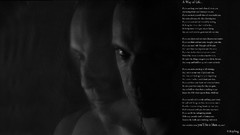 Black white text fight