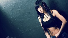 Black woman crop asians Korean Hwang Mi Hee cami