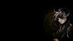 Black woman steampunk goggles Abney Park