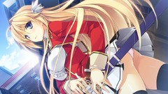 Blade Anime long hair anime girls blue eyes seifuku game cg 