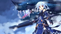 Blade Anime red eyes blue hair anime girls Poco