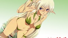 Blade elves queen long hair anime girls gray hair purple eyes 