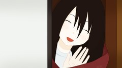 Blanket faces blush smiling long hair anime girls doors closed 