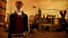 Bleach kurosaki ichigo orange hair anime boys hands in pockets