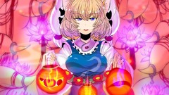 Blondes anime girls short hair touhou animal ears tails yakumo 