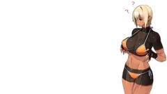 Blondes anime girls underwear bikini artwork boobs Simple 