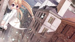 Blondes anime girls violet eyes