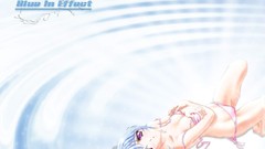 Blondes anime girls violet eyes bikini