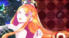 Blondes Anime pink eyes