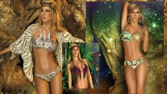 Blondes bikini Lina Posada