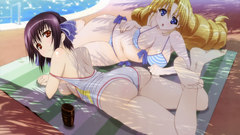 Blondes bikini long hair