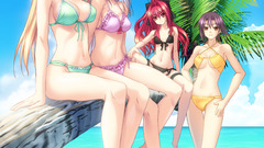 Blondes bikini redheads long