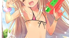 Blondes bikini tan long