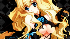 Blondes blue eyes underboobs