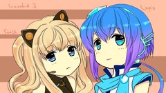 Blondes blue hair blue eyes vocaloid SeeU Aoki Lapis