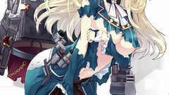 Blondes blush anime girls green eyes kantai collection original 