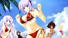 Blondes boobs bikini panties