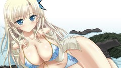 Blondes boobs bikini panties