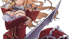 Blondes boobs dress blood