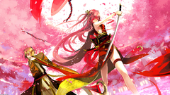 Blondes cherry blossoms blue